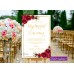 Red Roses Unplugged Ceremony sign,Gold Unplugged Wedding sign,(16w)